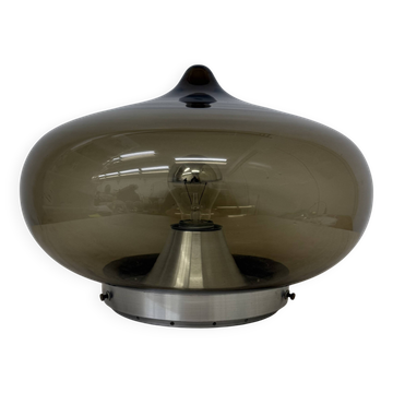 Mid-century Dijkstra smoked glass ceiling lamp space age, 1970’s