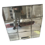 Large industrial-style mirror with glazing bars.