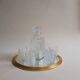 Whiskey decanter and 6 glasses
