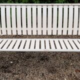 Metal and wood outdoor bench