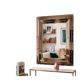 Vintage gold wall mirror with a smoked mirror border.