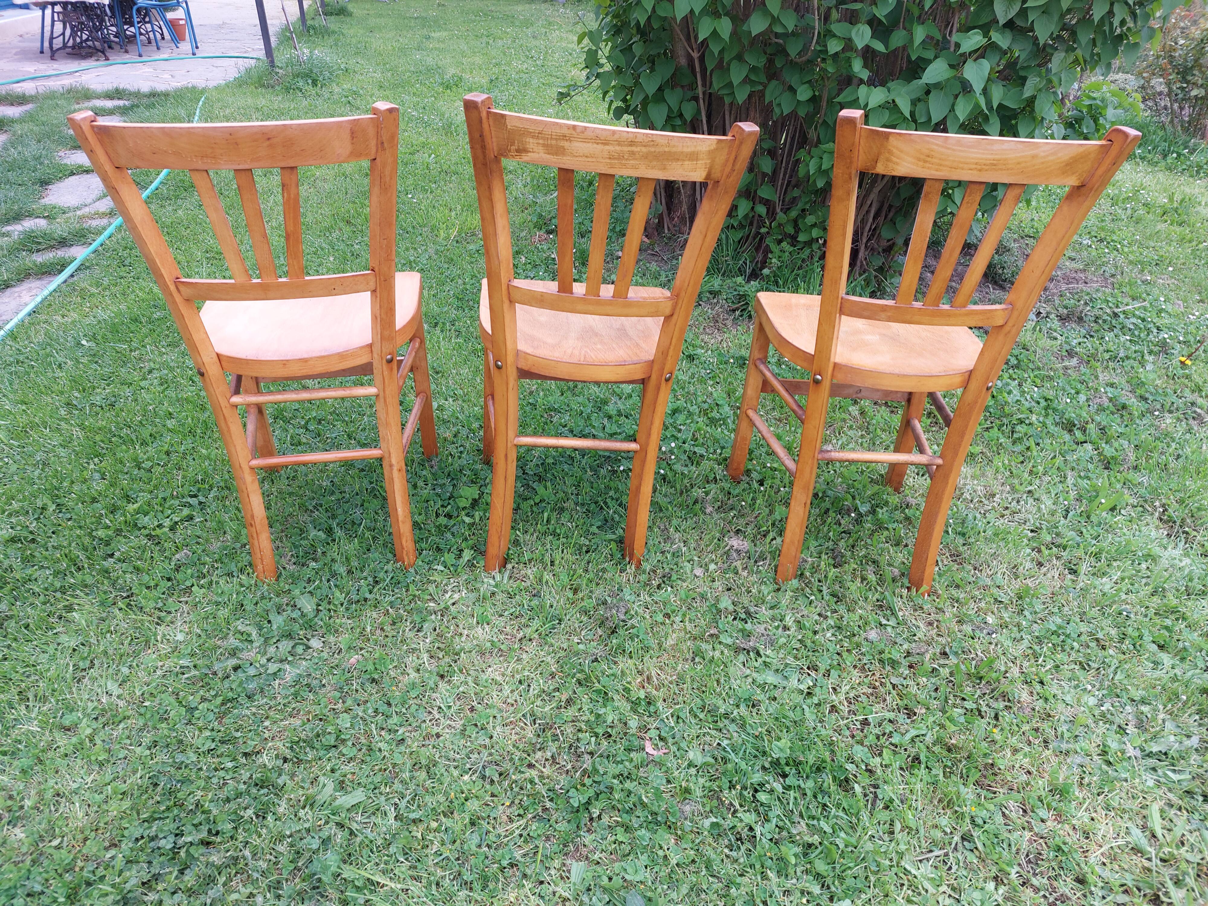 6 sanded bistro chairs