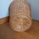 Wicker rattan wastepaper basket