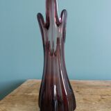 Purple or plum glass vase