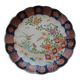 Assiette festonnée en porcelaine Imari, motifs oiseaux et fleurs, japon XIX-XXème s.