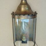 Lantern brass wall lamp