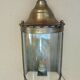 Lantern brass wall lamp