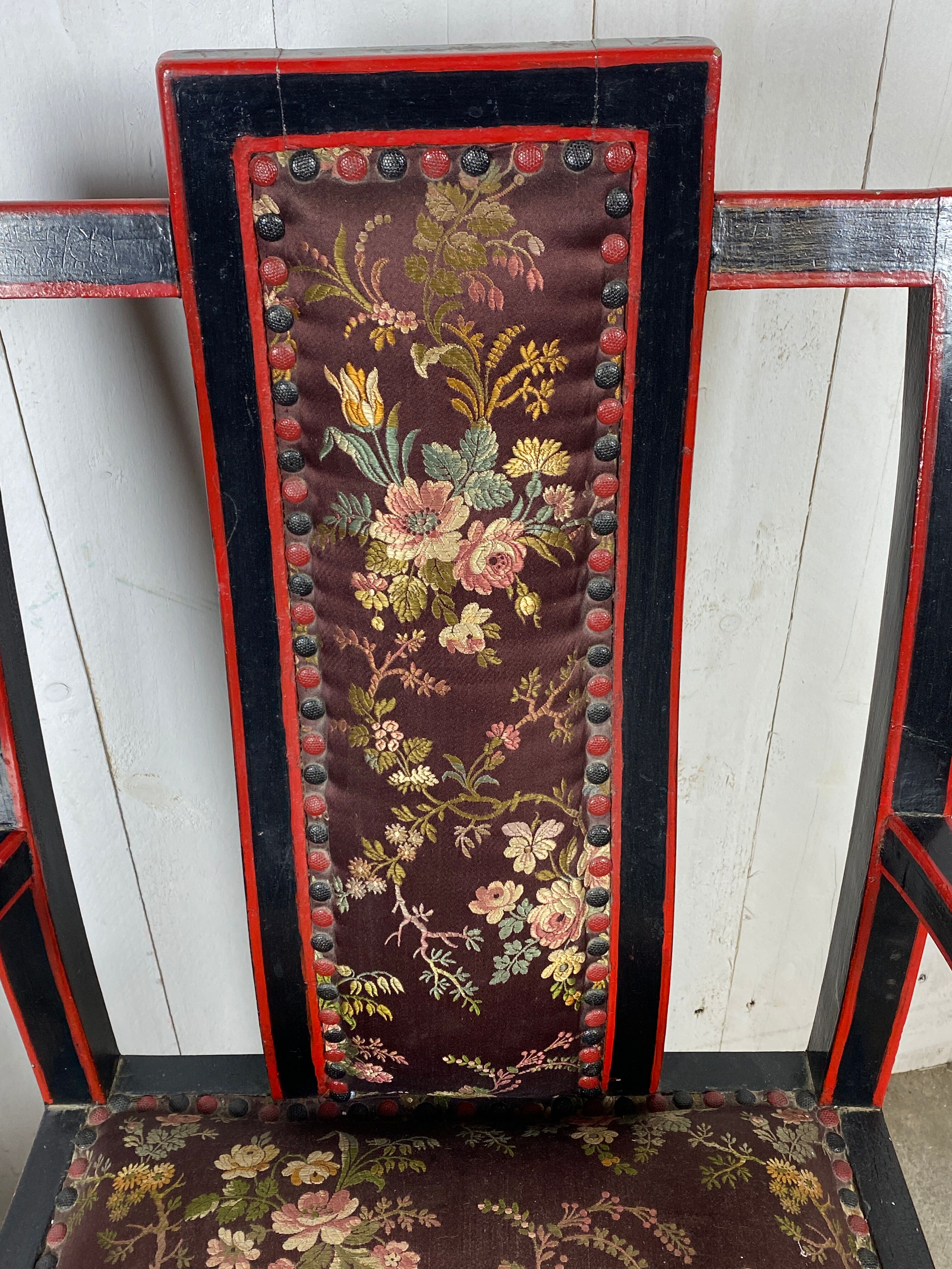 Fauteuils chinois broderie de soie