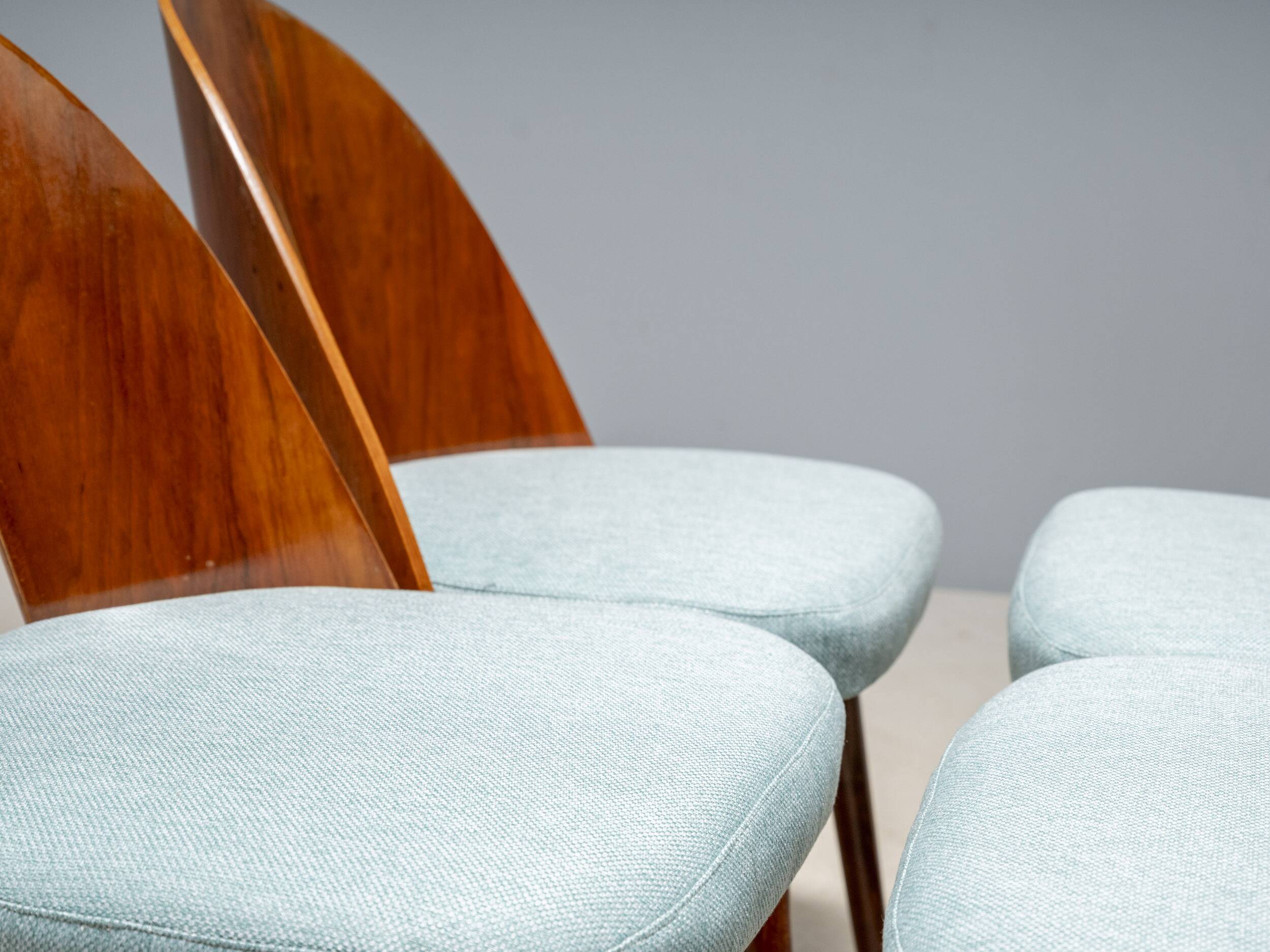 Antonín Šuman chairs set, Tatra Nábytok, Czechoslovak design 1960s