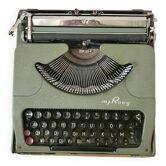 flat typewriter gray green My Rooy 50s-60s