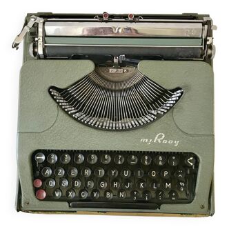 machine à écrire plate gris vert My Rooy années 50-60