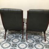 Pair of chesterfield style armchairs