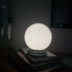 Ceiling light fixture globe white opal glass 20 cm aluminium base