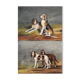During 19th century watercolor paintings Anglo-artesian dogs and recri signed H. de LC