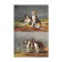 During 19th century watercolor paintings Anglo-artesian dogs and recri signed H. de LC