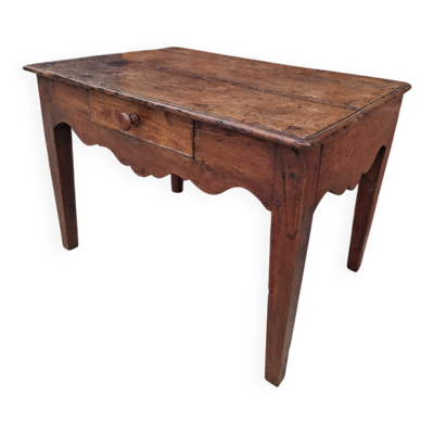 table basse rustique Louis XV noyer massif XVIIIe siècle