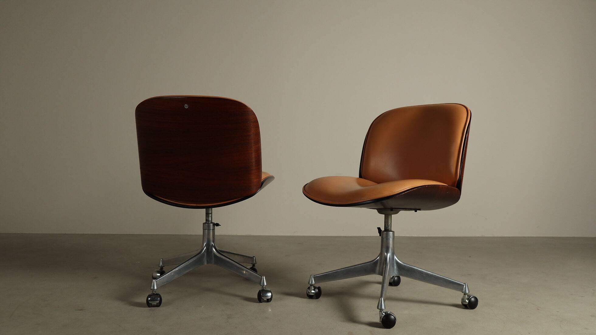 ‘Parioli’ office chairs by Ennio Fazioli for MIM Roma, Italy 1960s
