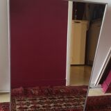 Mirror frame in gray brushed aluminum - 1980s 60x40cm