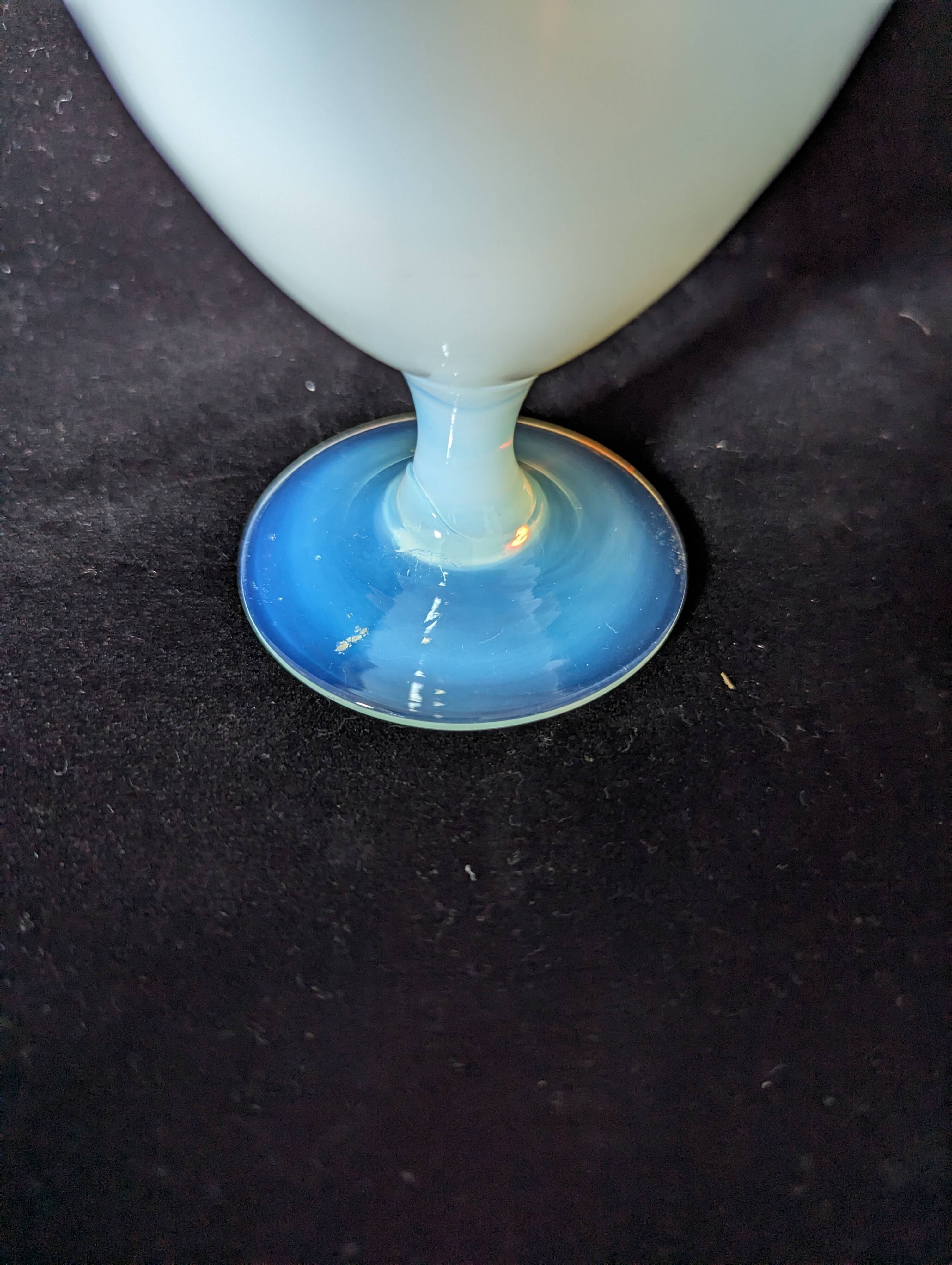 Vintage white opalescent glass vase