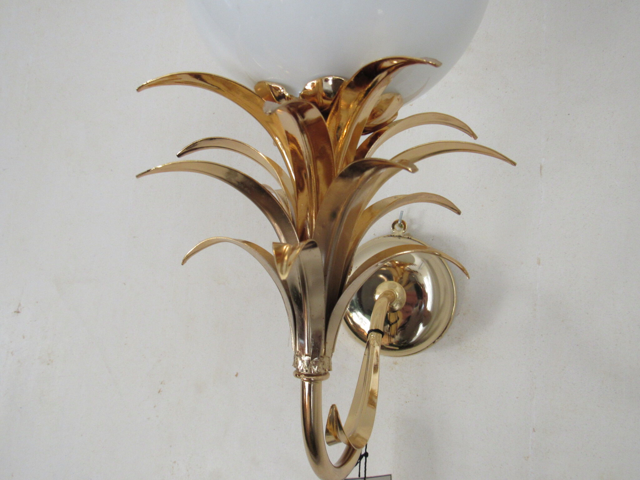 Luminaire wall lamp golden palm tree Sergio Terzani numbered