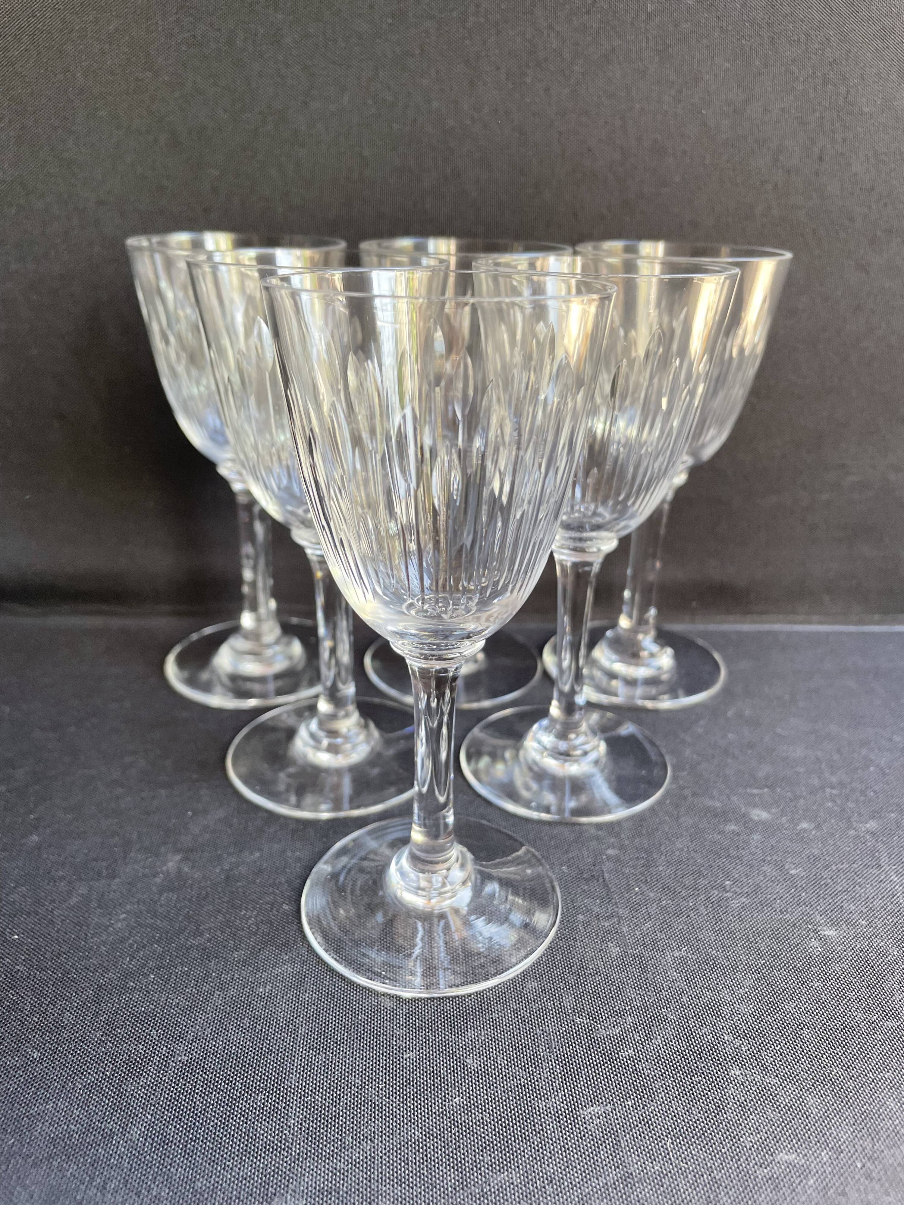 3334 - 6 Baccarat aperitif glasses, Corneille service