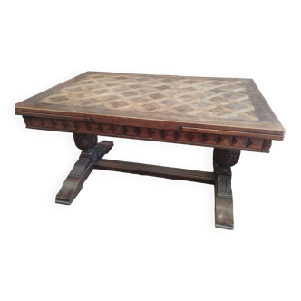 Table rectangulaire avec rallonges