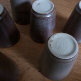 Digoin glazed stoneware glass cups set of 7