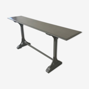 Gray green patinated console
