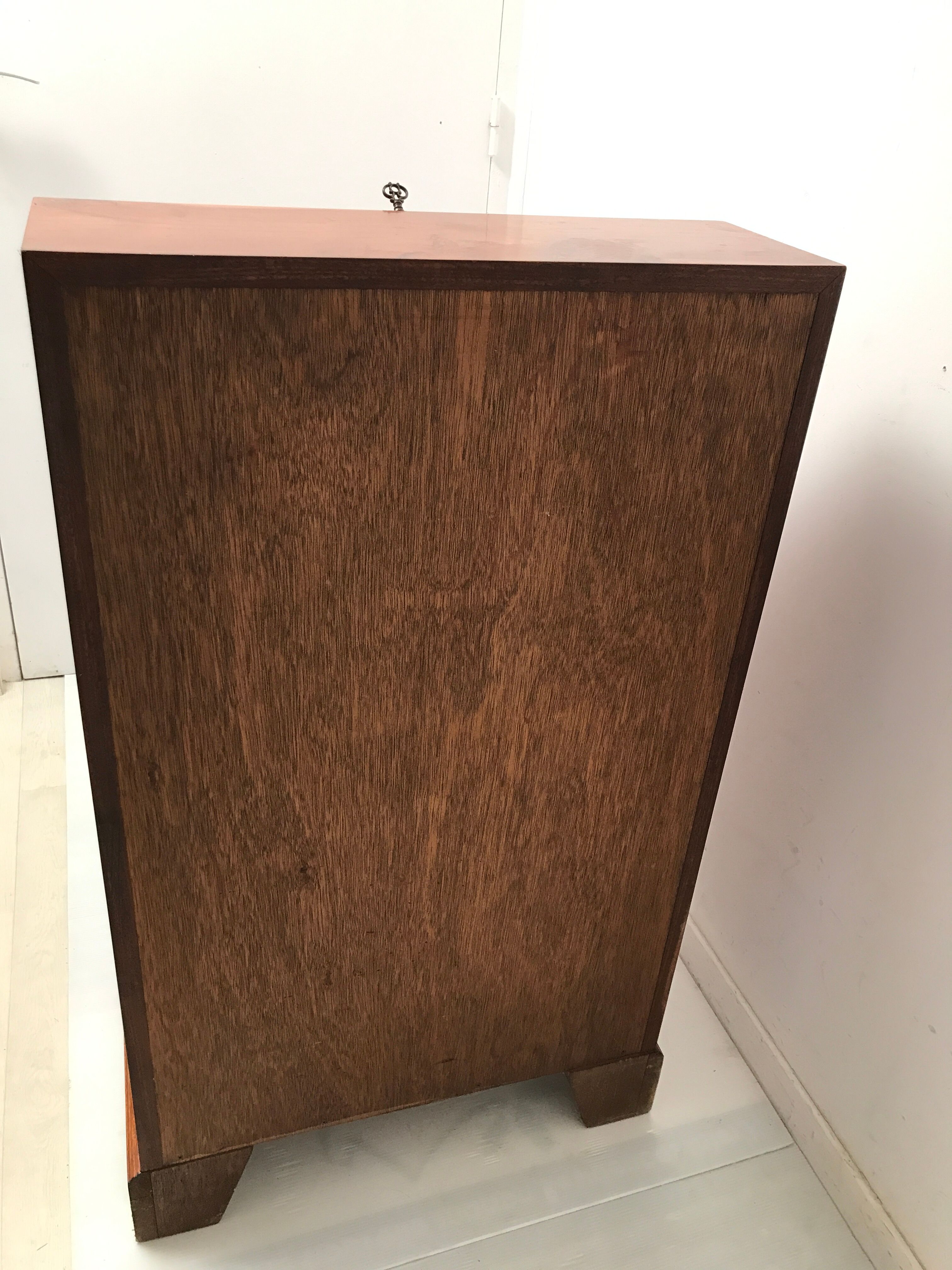 Donkey back secretary in English marquetry 1900s