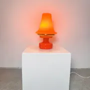 Table lamp in glass B-124 by Hans-Agne Jakobsson for Markaryd Ab, Sweden, 1960s.