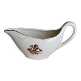 Saucière vintage faïence – Moulin des Loups - Motif fleuri
