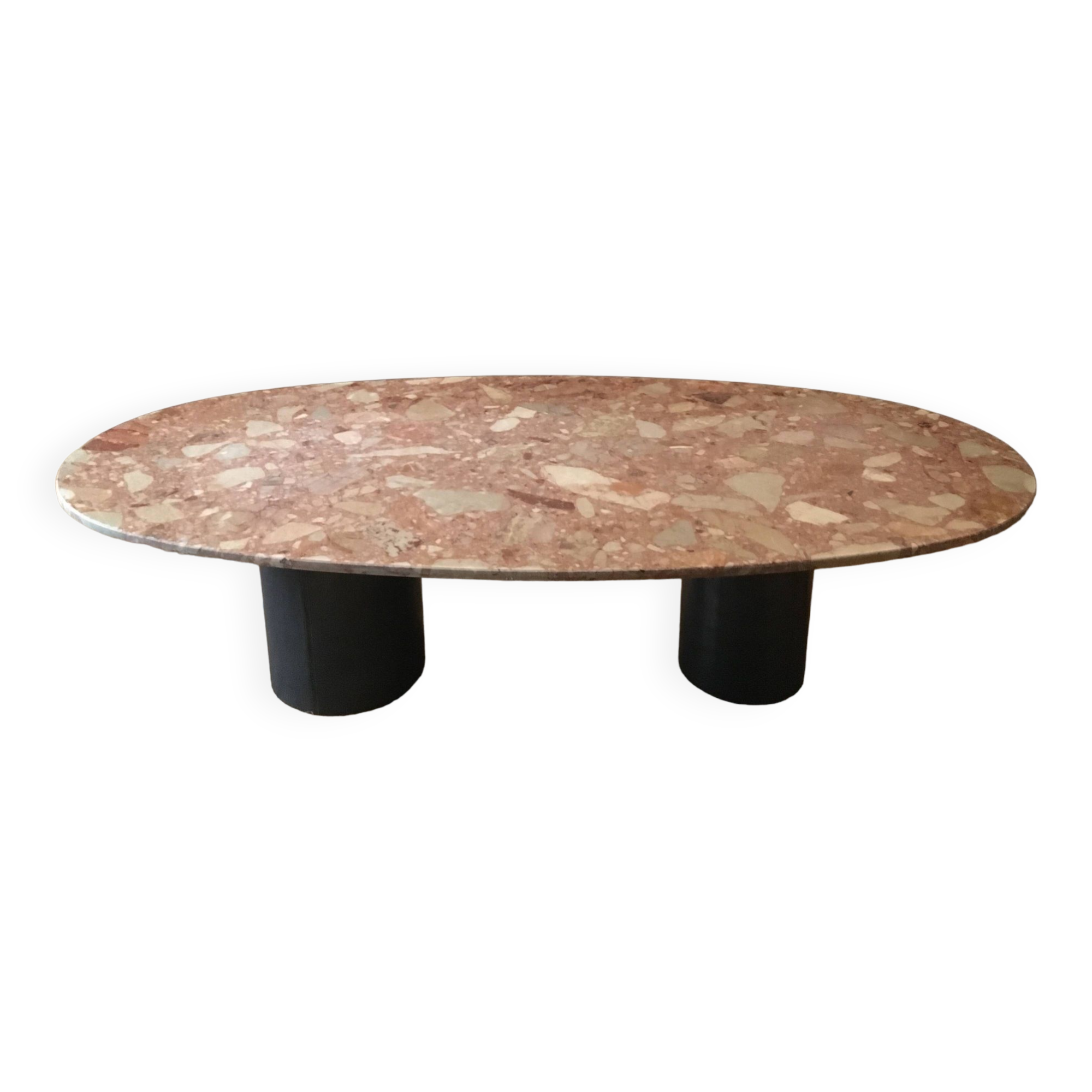 Terracotta marble coffee table