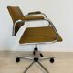 Vintage Mustard Office Arm Chair on Chrome Base from Kovona Model K-380