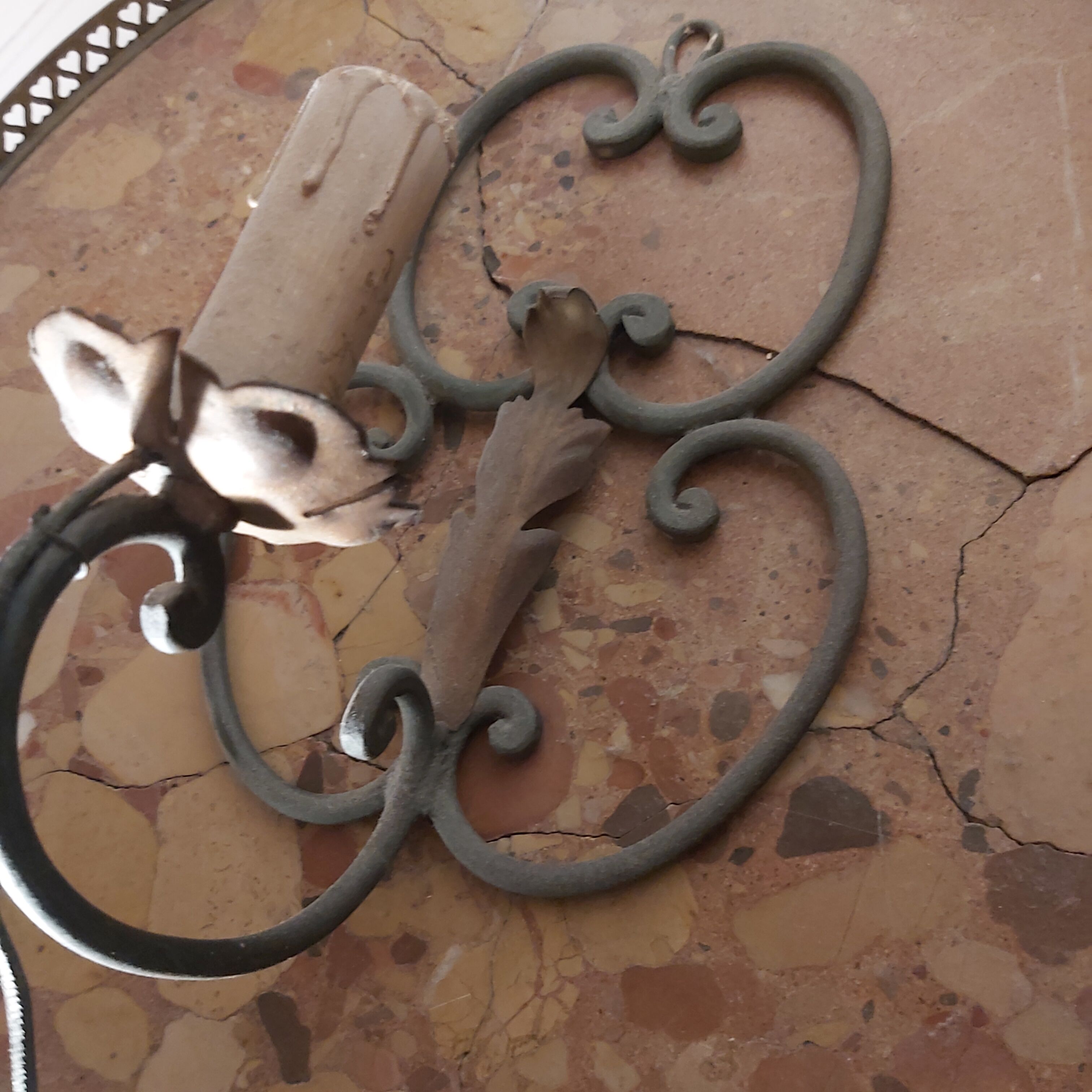 Pair of wall sconces nineteenth century Alsace-Lorraine