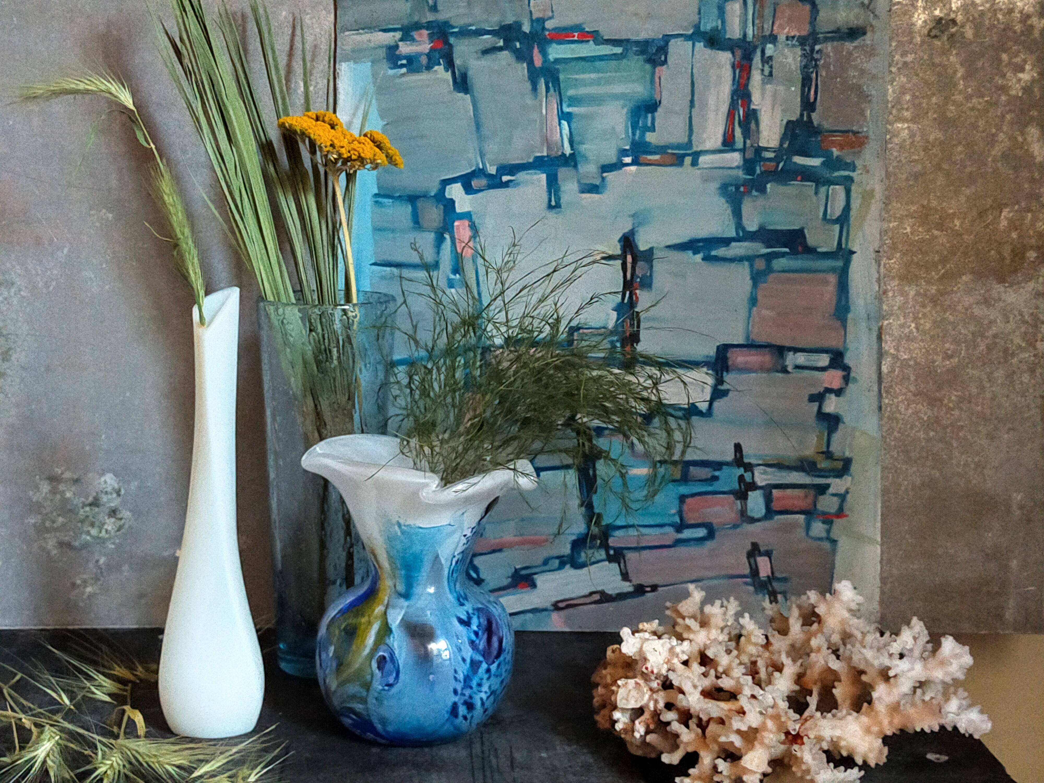 Vase glass paste of the glassmakers of Maure Vieil Mick and Bob Le Bleïs 80s