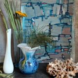 Vase glass paste of the glassmakers of Maure Vieil Mick and Bob Le Bleïs 80s