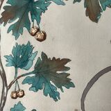 Watercolor decorated with leaves made by Renée Billette in 1912