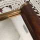 Set art deco mirror in wood and iron Golden.