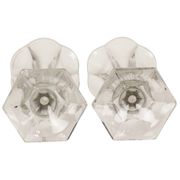 Pair of Clear Val Saint Lambert Luxval 'Americain' Vases, 23 cm