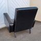 Black faux leather armchair from the 1960s