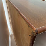 1970s wooden and bamboo bar cabinet