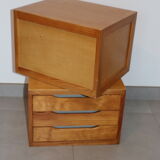 2 blocks / bedside tables plated pine