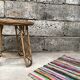 Bamboo stool 50s Decoration natural wood rattan wicker Vintage Plant Door