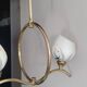 brass chandelier in the shape of a perch from the 50s/60s