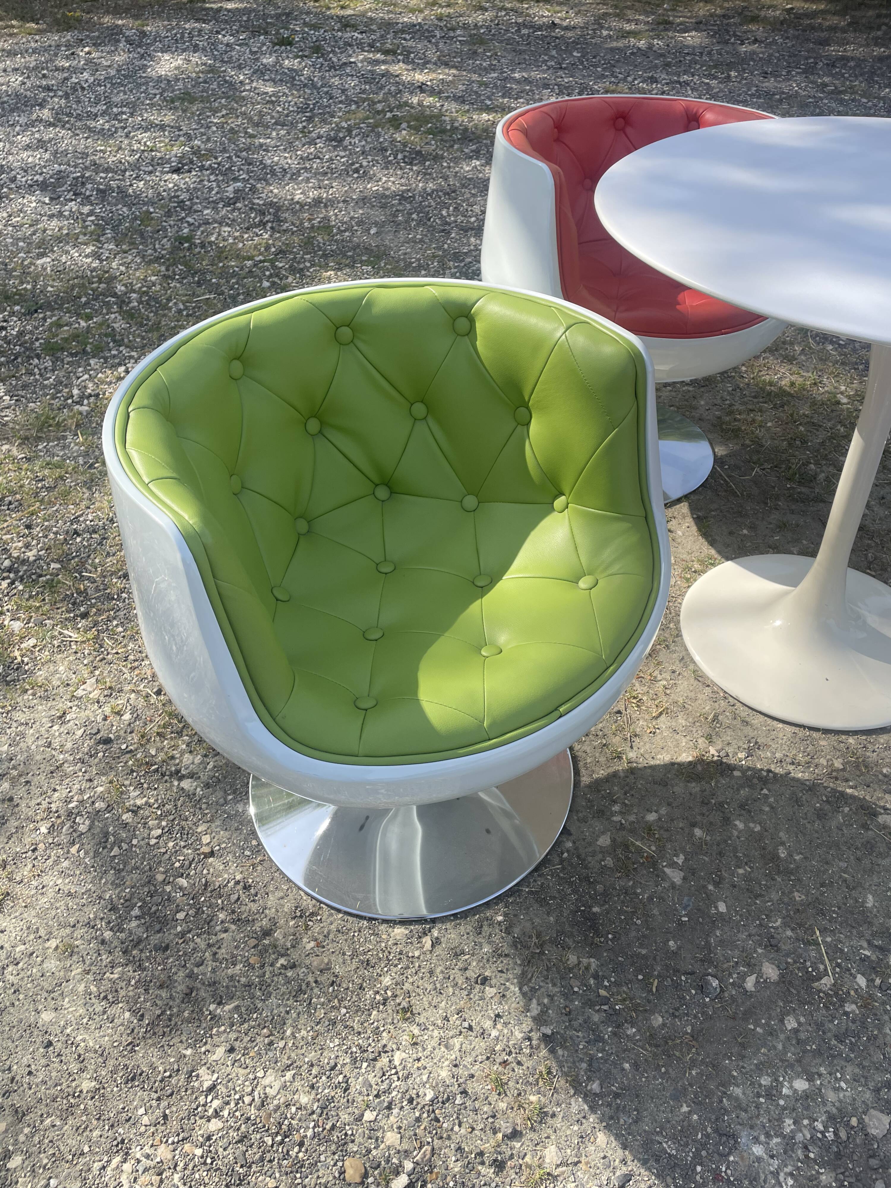 Ensemble fauteuils  table  style  vintage