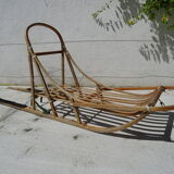 Wooden dog sledding