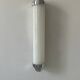 Vintage modernist chrome and opaline wall lamp, France 1980