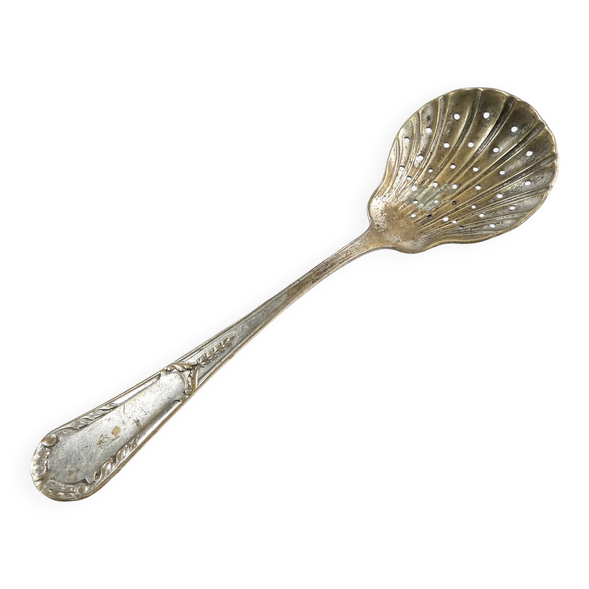 Absinthe spoon, silver-plated brass, Germany, early 20th century