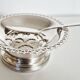 Antique butter dish Coquillor-glace in silver-plated metal and its knife.