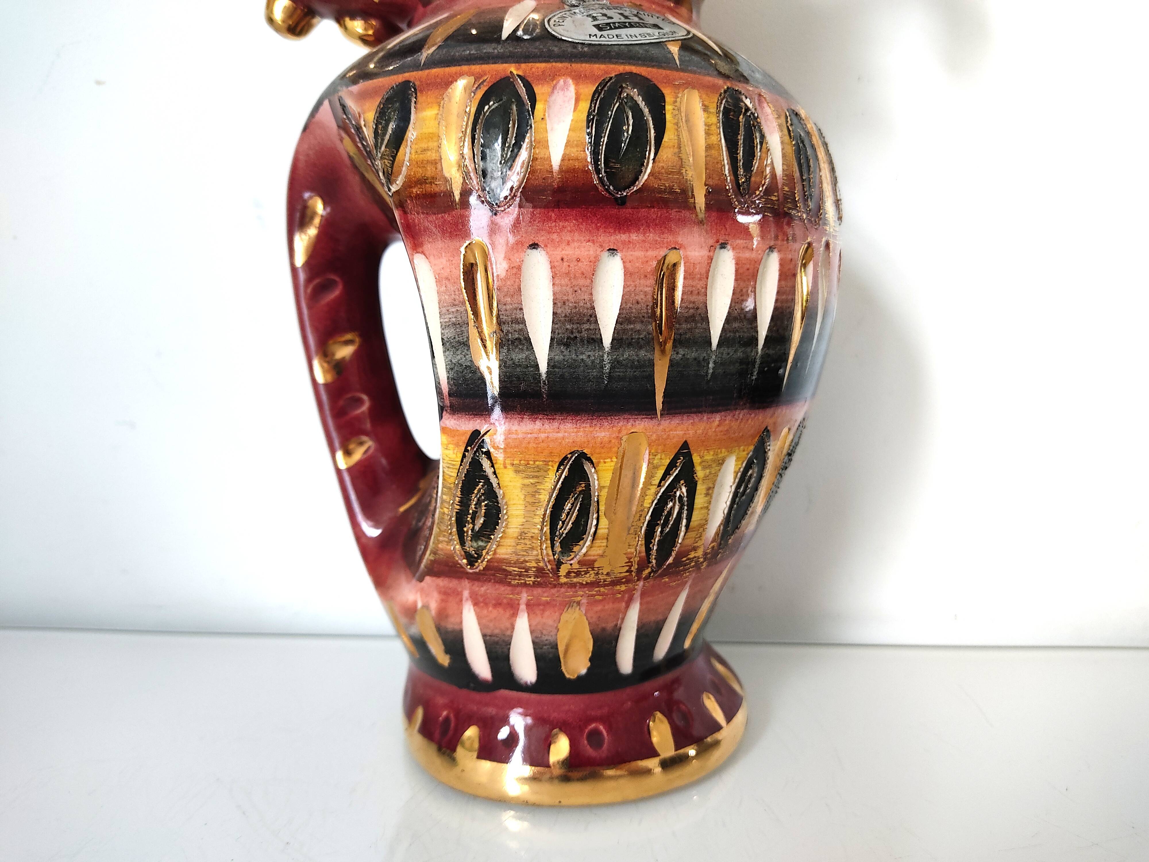 H.Bequet vase Smyrna decor bird shape